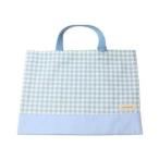 fu.... налог сделано в Японии популярный сумка для занятий голубой × серебристый жевательная резинка проверка [1573020] Gifu префектура .. блок 