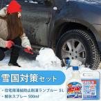 雪国対策セット 住宅用氷結防止剤凍ランブルー5L&解氷スプ…