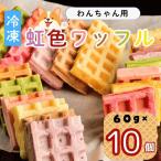 わんちゃんが食べられる 虹色 ワッフル 10個セット
