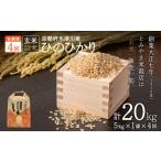 特別栽培米 産ひのひかり 玄米20kg 5kg×4回