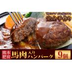 ハンバーグ 馬肉入り手作りハンバーグ 約150g×9個