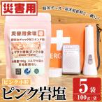 災害用 食塩 ピンク岩塩 小粒×5袋 100g