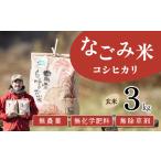 ふるさと納税 【2月発送】茨城県下妻市産 なごみ米 （ コシヒカリ ） 玄米 3kg 【 お米 コシヒカリ 米 無農薬 無化学肥料 無除草剤 玄米 ブラン.. 茨城県下妻市