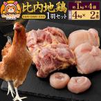 比内地鶏 1羽セット もも むね ささみ 約4kg