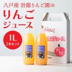 八戸産岩舘 りんご園のりんごジュース 2本セット