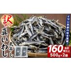 ふるさと納税 訳あり！真イワシ丸干し＜めざし＞(合計160尾以上・500g×2袋) 国産 鹿児島県産 阿久根市産 魚 魚介 水産 訳あり 訳アリ .. 鹿児島県阿久根市