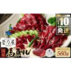 ふるさと納税 ★旅サラダで紹介されました★ 国産馬刺しブロック560g 馬刺し専用タレ付き 馬肉 冷凍 個装 パック 【10営業日以内発送】 熊本県八代市