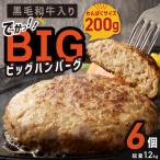 黒毛和牛入り BIGハンバーグ 200g×6個