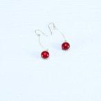 アクセサリー 金彩ピアス カラー:赤 _A0114-018
