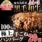 黒毛和牛100%使用 極上ハンバーグ 計3kg