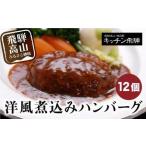 ふるさと納税 洋風煮込み ハンバーグ 12個セット キッチン飛騨 国産牛豚使用 煮込みハンバーグ 惣菜 食品 飛騨高山 冷凍 飛騨高山 おすすめ 飛騨.. 岐阜県高山市