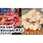 牛スジ500g マルチョウ300g×2の