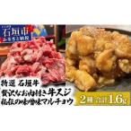 牛スジ500g×2 味噌味マルチョウ300g×2のセット