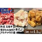 牛スジ500g 味噌味マルチョウ300gのセット