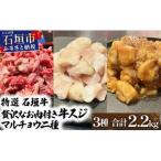 牛スジ500g×2 マルチョウ300g×2 味噌味マルチョウ300g×2の大満足のよくばりセット
