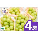 ふるさと納税 旬のシャインマスカット4房セット(2kg以上)JA中野市からの産直品【配送不可地域:離島】【1594567】 長野県中野市