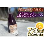 ぶどうジュース100% 穫れたてぶどう完熟搾りジュース 720ml