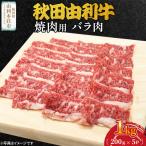 秋田由利牛 焼肉用 バラ肉 1000g