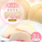 2027年 おかやま夢白桃3玉 _果物 フルーツ
