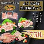 ふくよか豚焼肉3種セット750g ロース