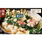 ふるさと納税 国産 もつ鍋 8人前 冷凍ちゃんぽん・濃縮スープ付き 福岡県直方市