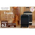 スーツケースTrunkレザーバンドハードブラウンスーツケース