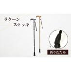 ステッキ ラクーン 折りたたみ ブラック