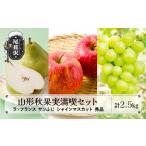 ふるさと納税 先行予約 山形秋果実3種満喫セット ラ・フランス サンふじ シャインマスカット 秀品 詰め合わせ 計2.5kg 令和8年産  ns-fsrls250.. 山形県尾花沢市