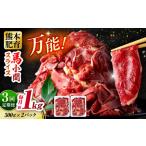 ふるさと納税 【全3回定期便】 馬肉 小間スライス 計3kg 1回あたり1kg（500g×2パック） /馬肉 小間切れ しぐれ煮 味噌煮 野菜炒め 冷凍[AYB.. 熊本県合志市
