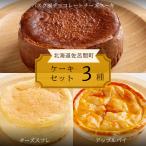 3種のケーキセット バスク風チョコチーズ