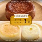 3種のケーキセット バスク風チョコチーズ