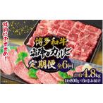 博多和牛 霜降りカルビ 全6回定期便 約800g×6回