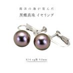 南洋の海が育んだ 黒蝶真珠 イヤリング K14