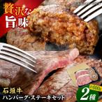 ハンバーグ 石垣牛 ステーキセット 計600g
