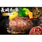 ショッピングふるさと納税 ハンバーグ ふるさと納税 ハンバーグ 長崎和牛 100％ ハンバーグ (200g×6個) [黒牛 長崎県 東彼杵町 hs42bag750077] 長崎県東彼杵町