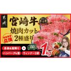 ふるさと納税 畜産農家応援! 宮崎牛焼肉2種セット500g×2パック+豚肉ハンバーグ&ウィンナー≪みやこんじょ快速便≫_17-N202-R-ESHW-CF_.. 宮崎県都城市