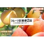 ふるさと納税 【2026年発送】【定期便2回】山形旬の果物2選（桃/和梨）_H234(R8) 山形県長井市