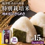 定期便 にじのきらめき うまみ精米 5kg×3回