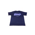 発泡プリントTシャツ ユニセックス ネイビー
