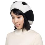パンダモチーフニットベレー帽 カラー:オフホワイト
