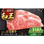 くまもと黒毛和牛 和王 サーロイン ステーキ 約400g