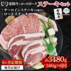 常陸牛サーロインステーキ300g+ローズポークロースステーキ…