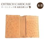 オーストリッチ革高級名刺入れ オーカー