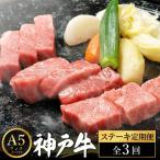神戸牛 豪華ステーキ定期便 全3回 サーロイン