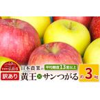 ふるさと納税 【レビューキャンペーン】【25年9月〜発送】りんご 平均糖度13度以上! 黄王×サンつがる 約3kg 訳あり クール便【先行受付】 .. 青森県弘前市