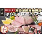 ふるさと納税 【年内お届け】宮崎県産 霧島黒豚!こだわり抜いたホワイトロースハム≪2025年12月15日〜31日お届け≫_AE-2801-HNY 宮崎県都城市