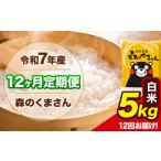 ふるさと納税 令和7年産 森のくまさん【12ヶ月定期便】 白米 《お申込み翌月から出荷》5kg (5kg×1袋) 計12回お届け 熊本県産 単一原料米 森.. 熊本県玉東町