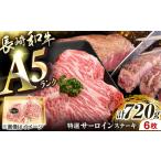 崎和牛A5ランクサーロインステーキ6枚 約120g×6枚