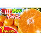 有田 みかん サイズ混合 2S~2L 1kg+250g