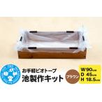 お手軽ビオトープ 池製作キット W120×D45×H18.5cm